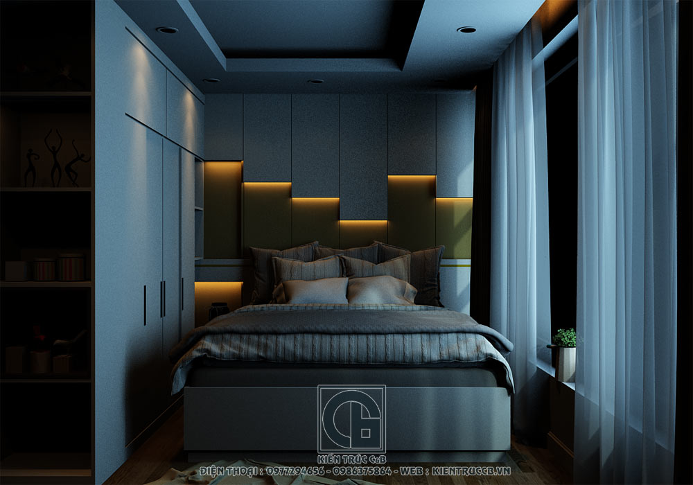 thiết kế nội thất chung cư 80m2 2 phòng ngủ