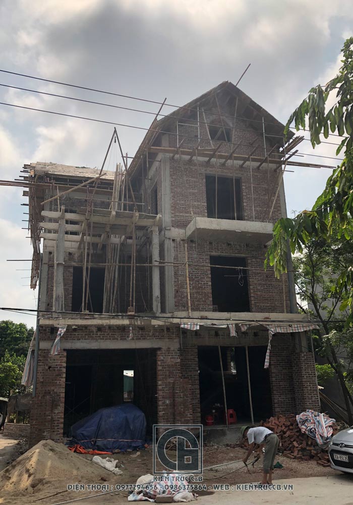 Tiến độ công trình biệt thự 3 tầng tân cổ điển tại Ninh Bình