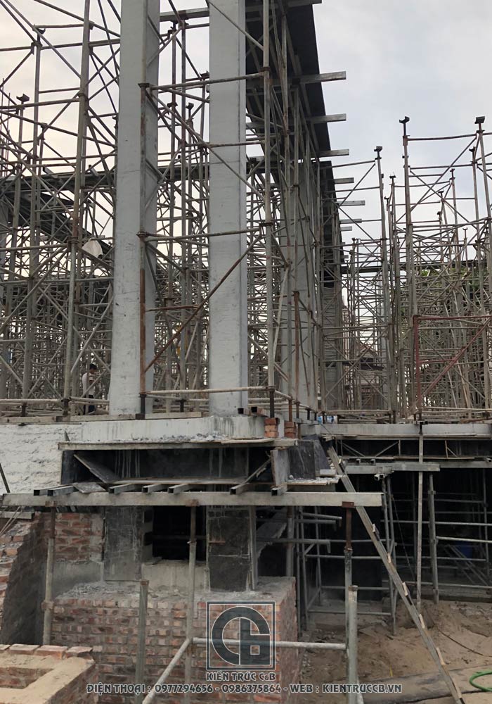 tiến độ thiết kế biệt thự kiểu lâu đài ông bà Kha