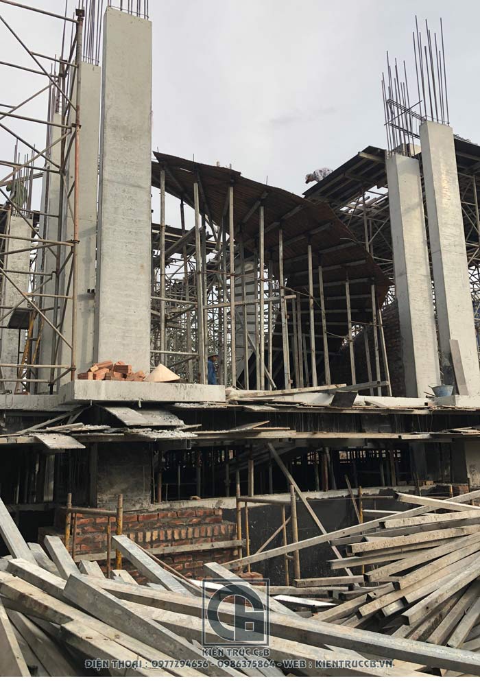 tiến độ thiết kế biệt thự kiểu lâu đài ông bà Kha