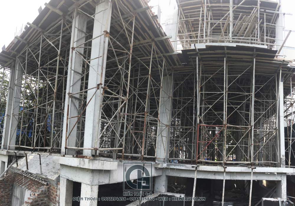 tiến độ thiết kế biệt thự kiểu lâu đài ông bà Kha