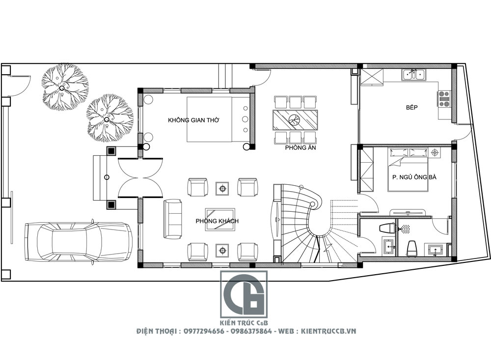 thiết kế biệt thự 2 tầng mái Nhật
