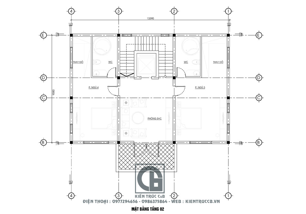 Mẫu thiết kế biệt thự 3 tầng mái Thái
