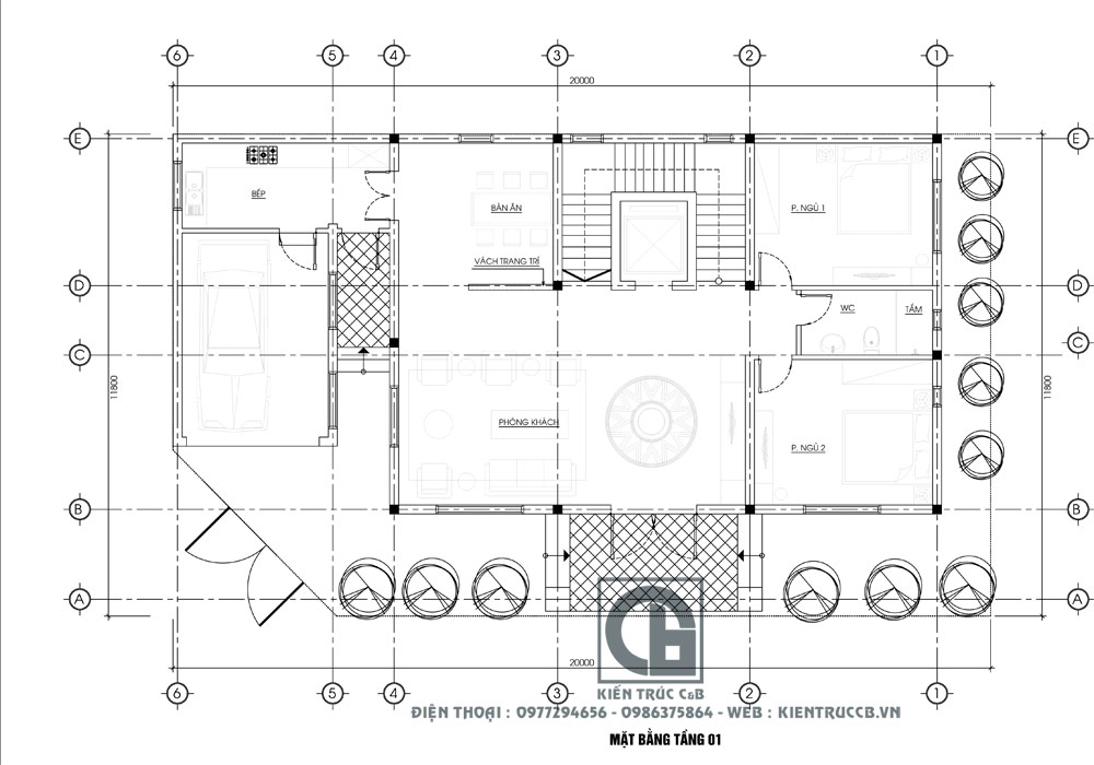 Mẫu thiết kế biệt thự 3 tầng mái Thái