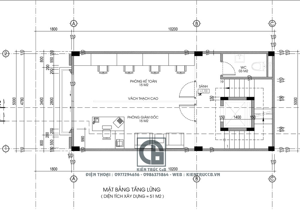 Thiết kế nhà ống 4 tầng 1 tum kết hợp cho thuê