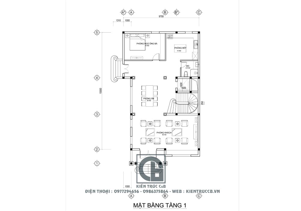 Thiết kế lâu đài 4 tầng 1 tum