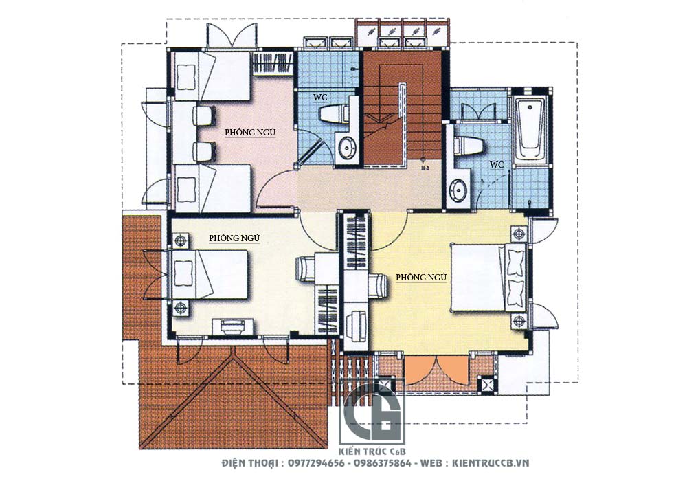Mẫu biệt thự vườn 2 tầng mái Nhật