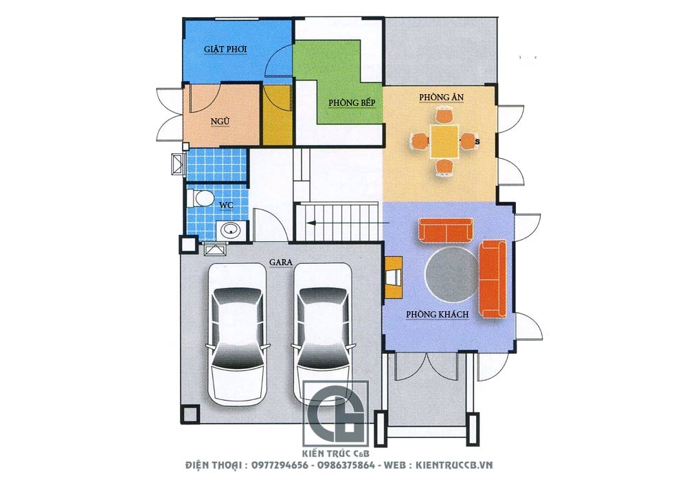 Mẫu nhà vườn đẹp 2 tầng mái Thái