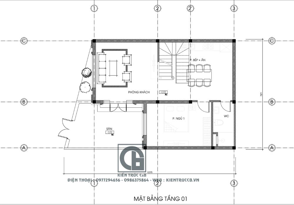 mẫu nhà ống 3 tầng tân cổ điển