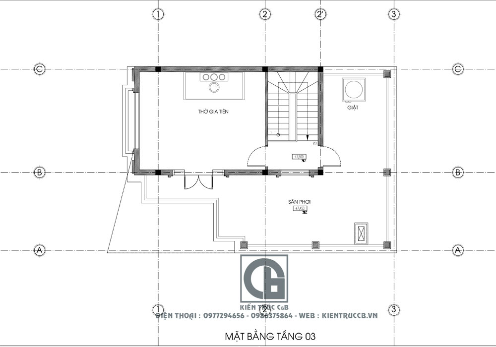 mẫu nhà ống 3 tầng tân cổ điển