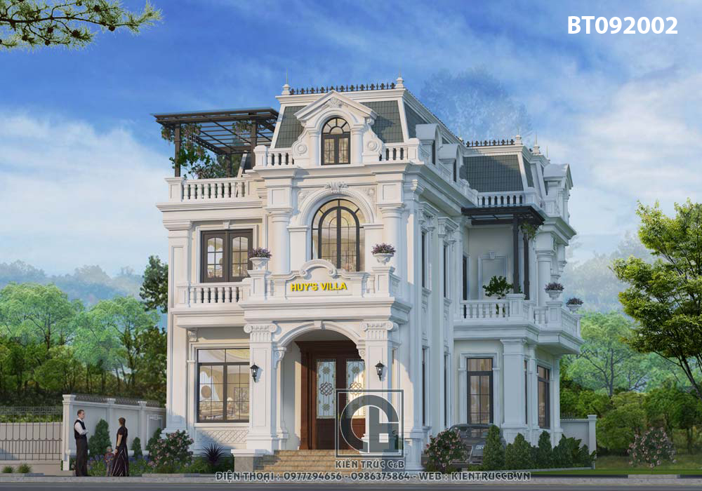 Thiết kế biệt thự tân cổ điển 3 tầng