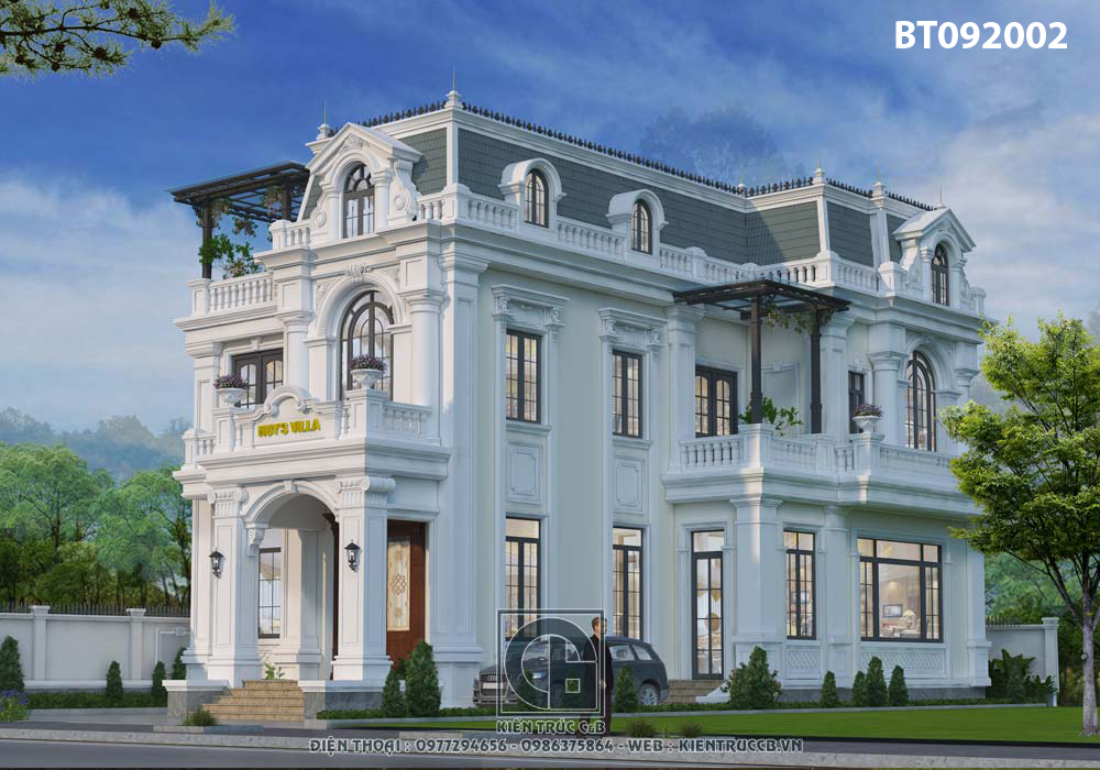 Thiết kế biệt thự tân cổ điển 3 tầng