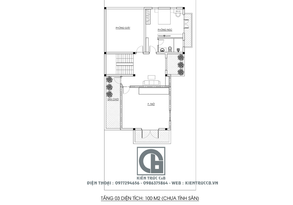 Thiết kế biệt thự tân cổ điển 3 tầng