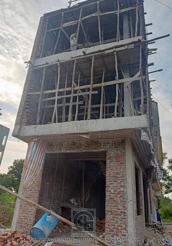 Tiến độ thiết kế mẫu nhà ống 4 tầng