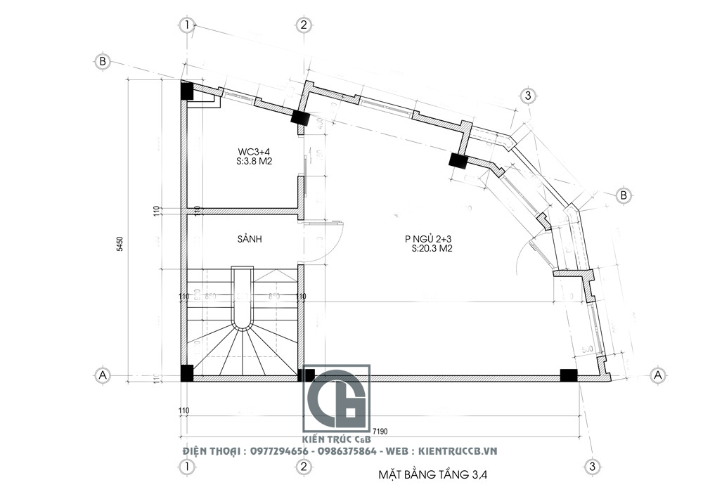 Thiết kế nhà ống 5 tầng 2 mặt tiền