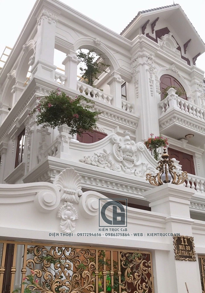 Mẫu biệt thự 3 tầng theo phong cách tân cổ điển 