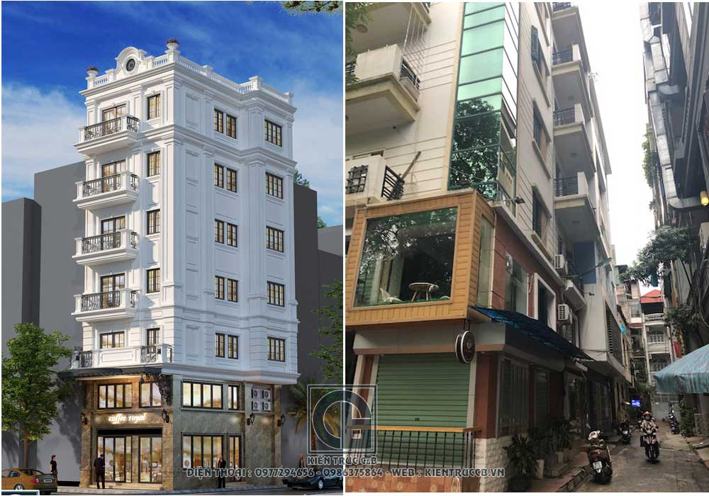 Thiết kế nhà ống 7 tầng cho thuê