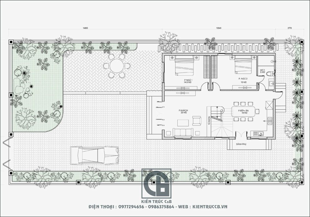 Mẫu biệt thự 2 tầng tân cổ điển đẹp