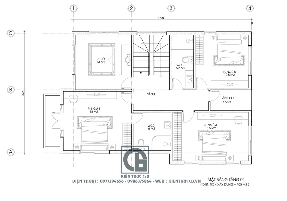 Mẫu biệt thự đẹp 2 tầng mái Nhật
