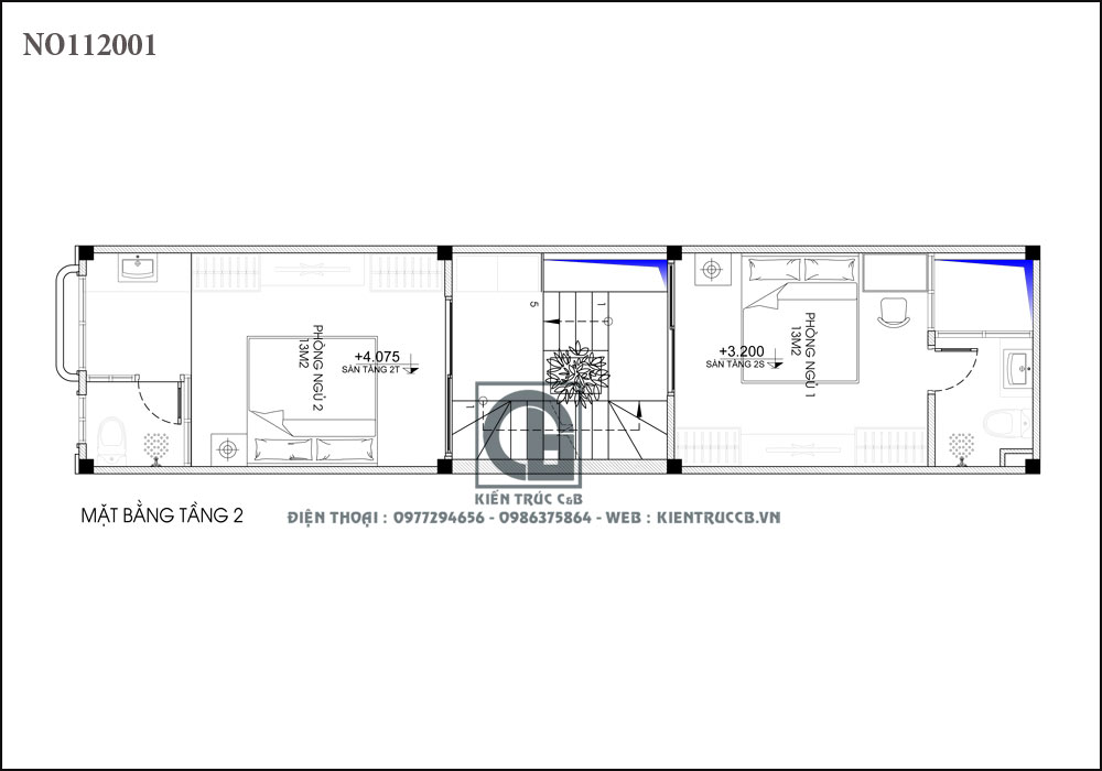 Mẫu nhà ống 3 tầng 1 tum hiện đại