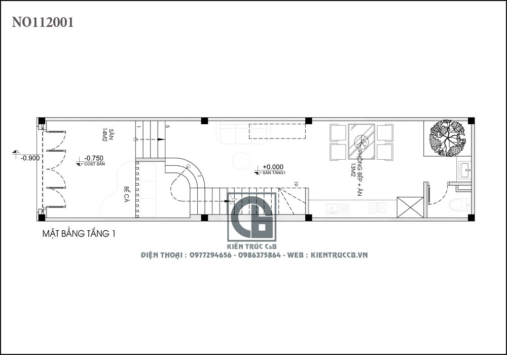 Mẫu nhà ống 3 tầng 1 tum hiện đại