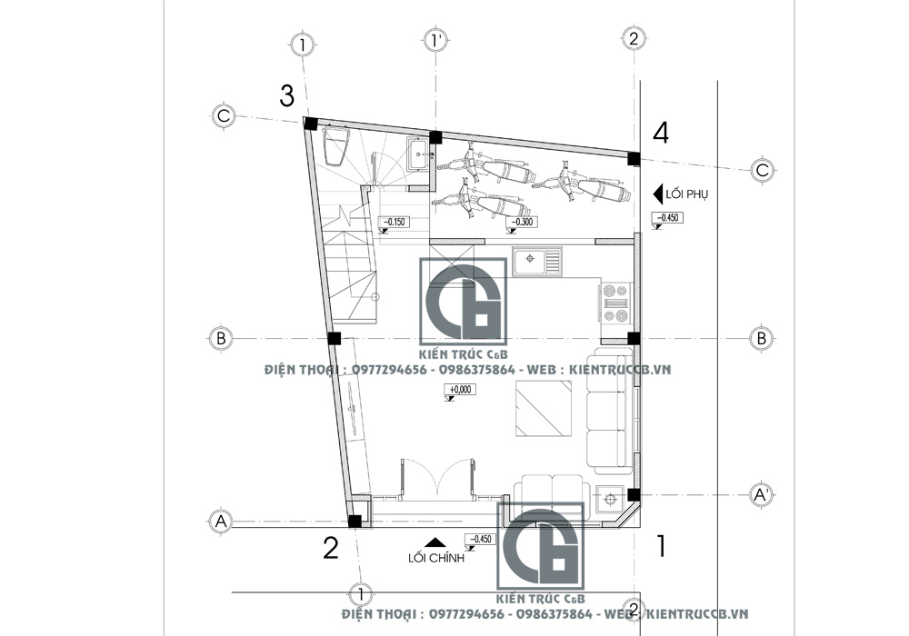 Mẫu nhà ống mặt tiền 5m