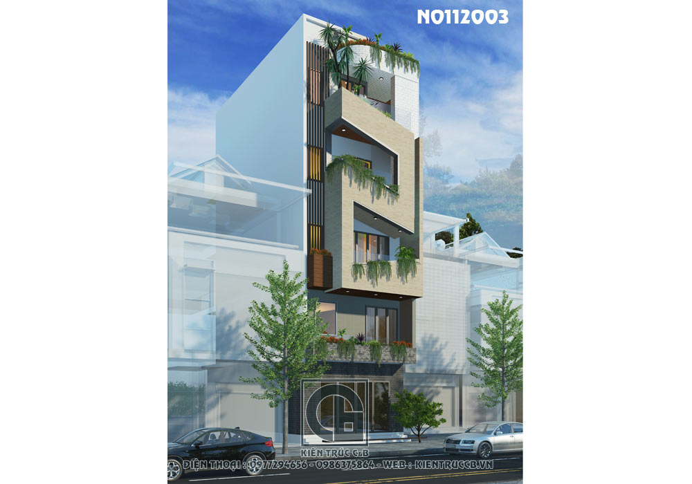 Nhà đẹp 3 tầng kiến trúc hiện đại Bắc Ninh KT2313