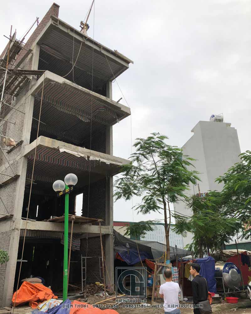 Tiến độ thiết kế nhà ống 4 tầng