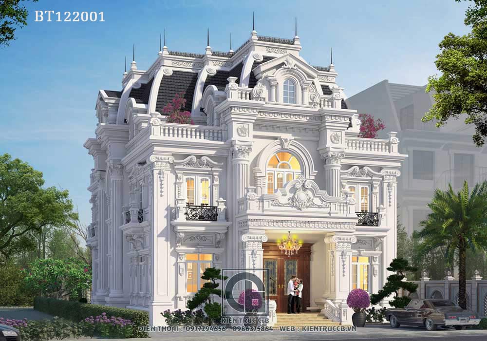 Mẫu biệt thự 3 tầng tân cổ điển