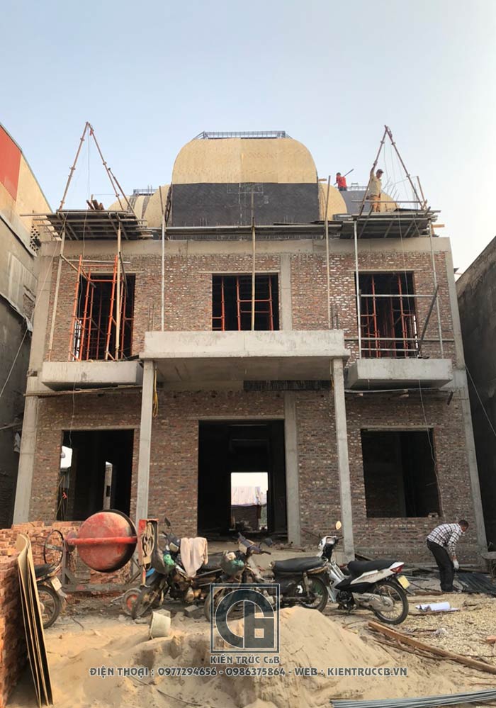 thiết kế biệt thự 3 tầng tân cổ điển