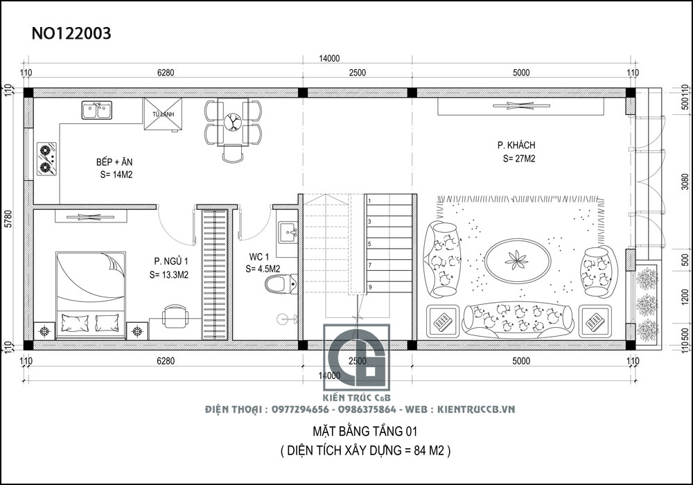mẫu nhà ống 3 tầng đẹp mái lệch