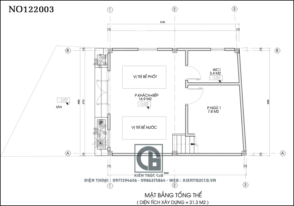 mẫu nhà ống 30m2, 2 tầng