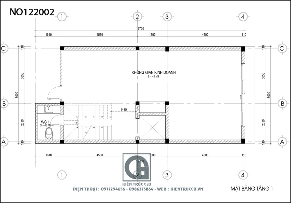 mẫu thiết kế nhà ống 4 tầng