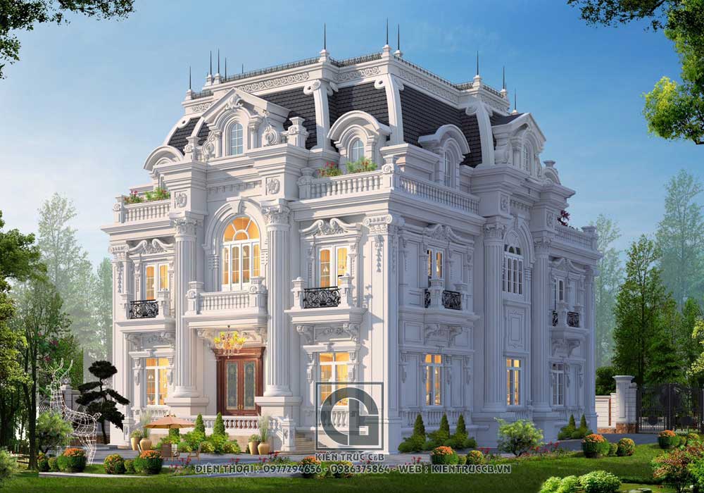 Tiến độ thiết kế biệt thự 3 tầng tân cổ điển