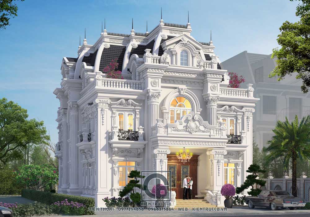 Tiến độ thiết kế biệt thự 3 tầng tân cổ điển