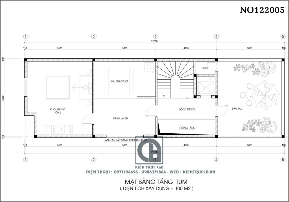 Thiết kế nhà ống 4 tầng tân cổ điển