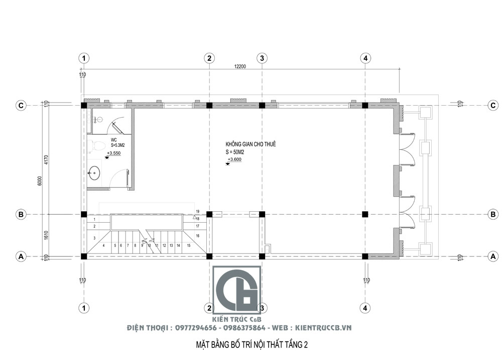 mâu nhà ống 2 mặt tiền kết hợp kinh doanh