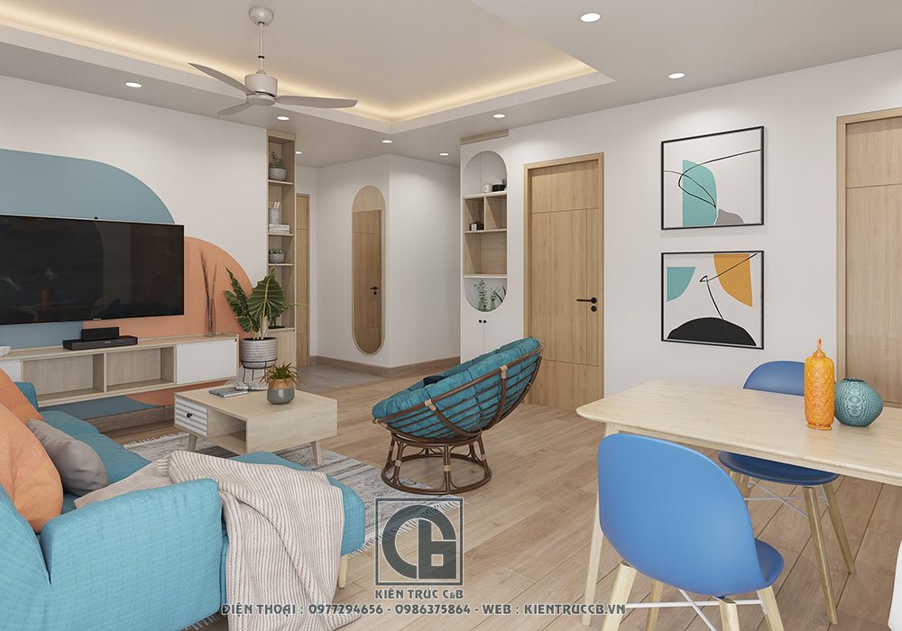 Mẫu thiết kế nội thất chung cư phong cách hiện đại