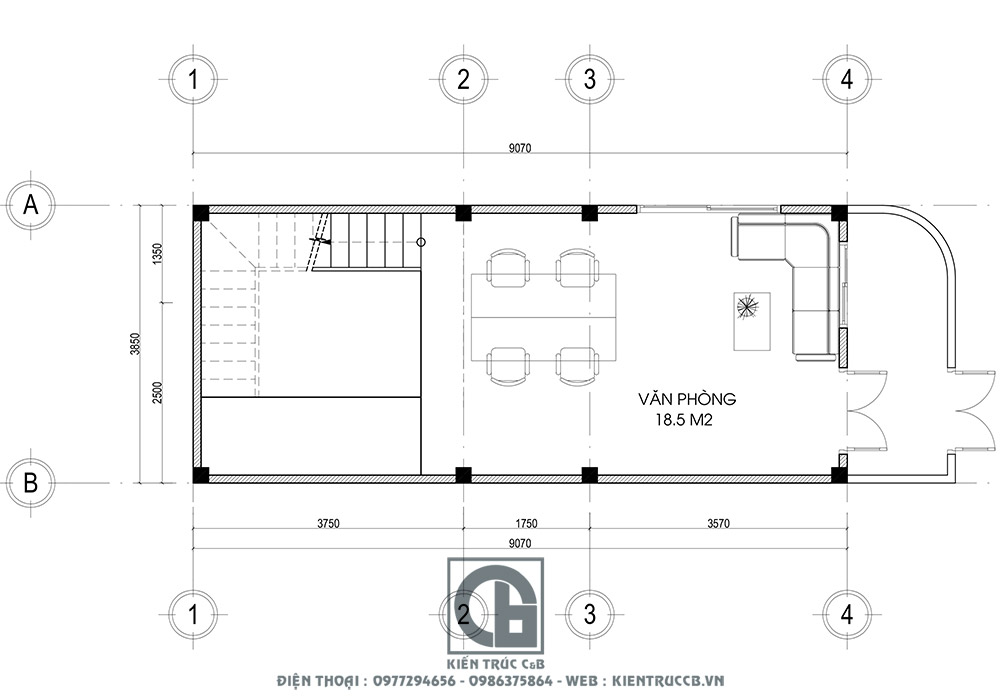 thiết kế nhà ống 3 tầng 1 tum