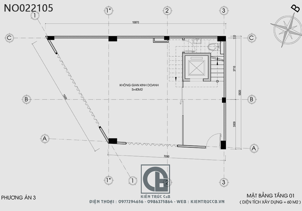 Thiết kế nhà ống 4 tầng 2 mặt tiền kinh doanh