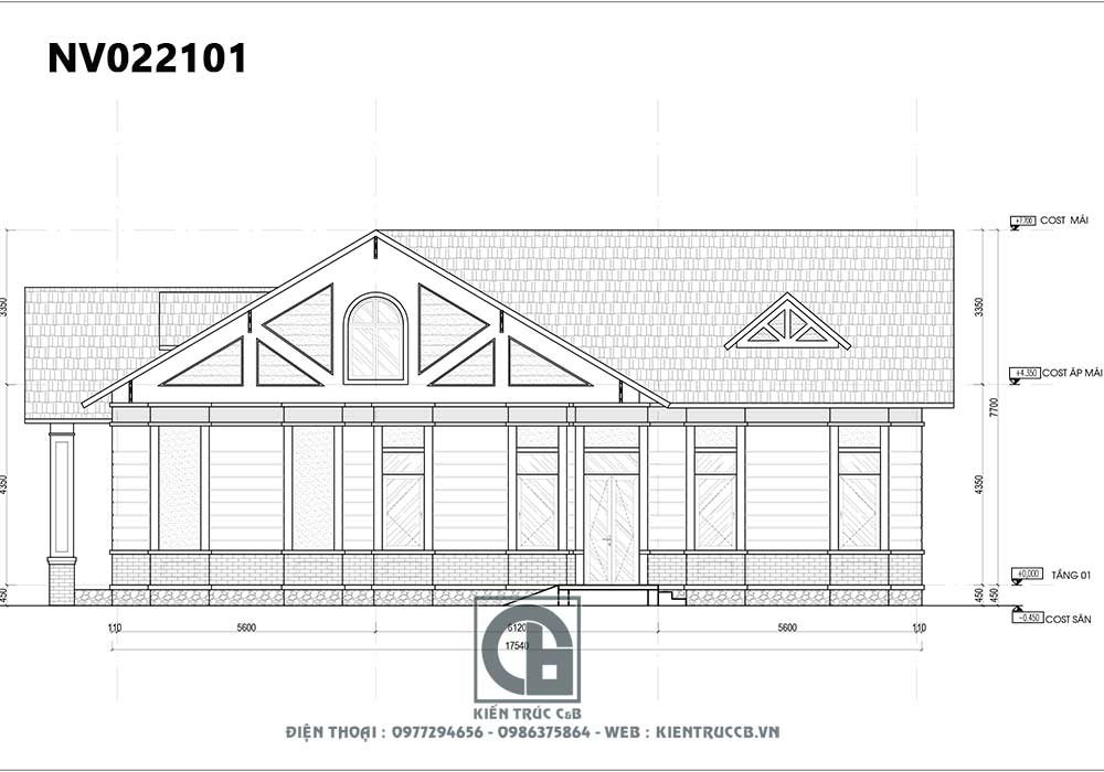Mẫu thiết kế nhà vườn 1 tầng tân cổ điển