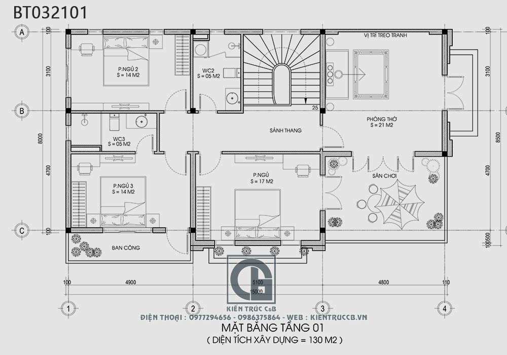 mẫu biệt thự 2 tầng mái Thái phong cách hiện đại