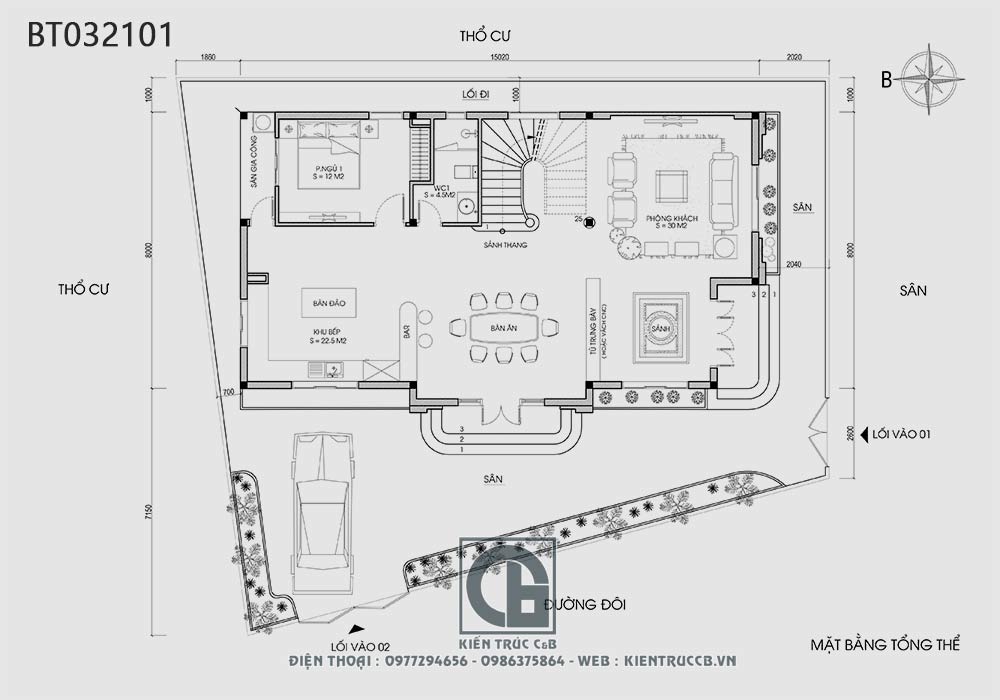 mẫu biệt thự 2 tầng mái Thái phong cách hiện đại