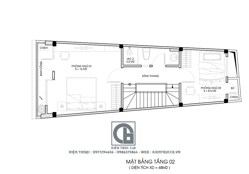 mẫu nhà ống đẹp 3 tầng phong cách hiện đại