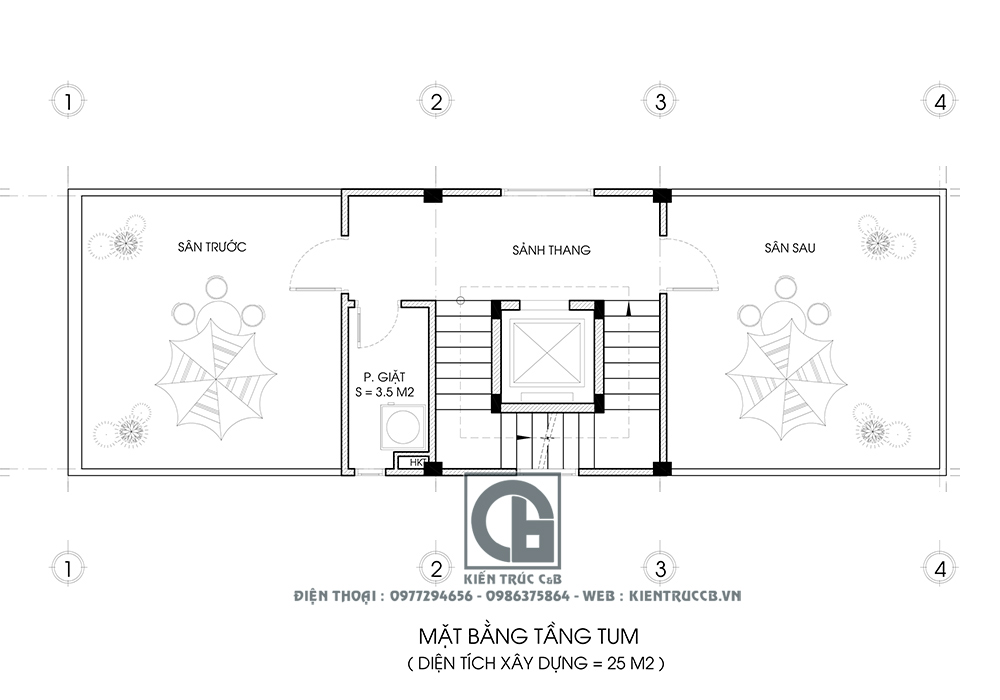Mẫu nhà ống đẹp 4 tầng tân cổ điển