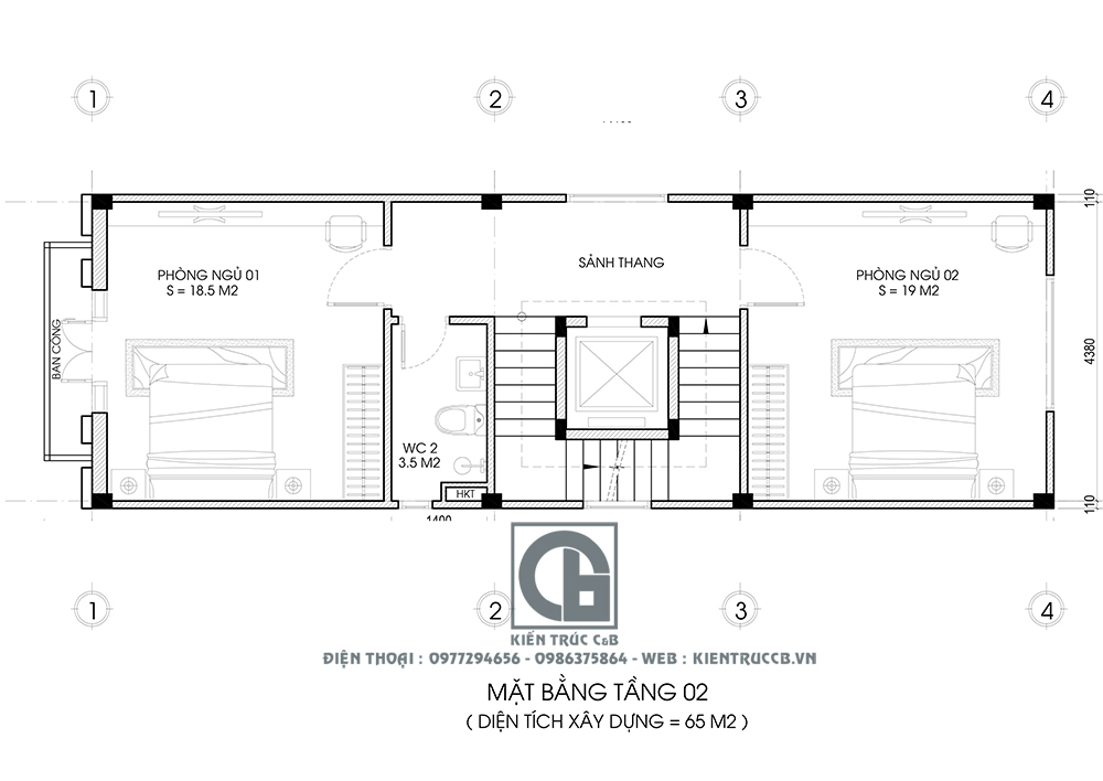 Mẫu nhà ống đẹp 4 tầng tân cổ điển