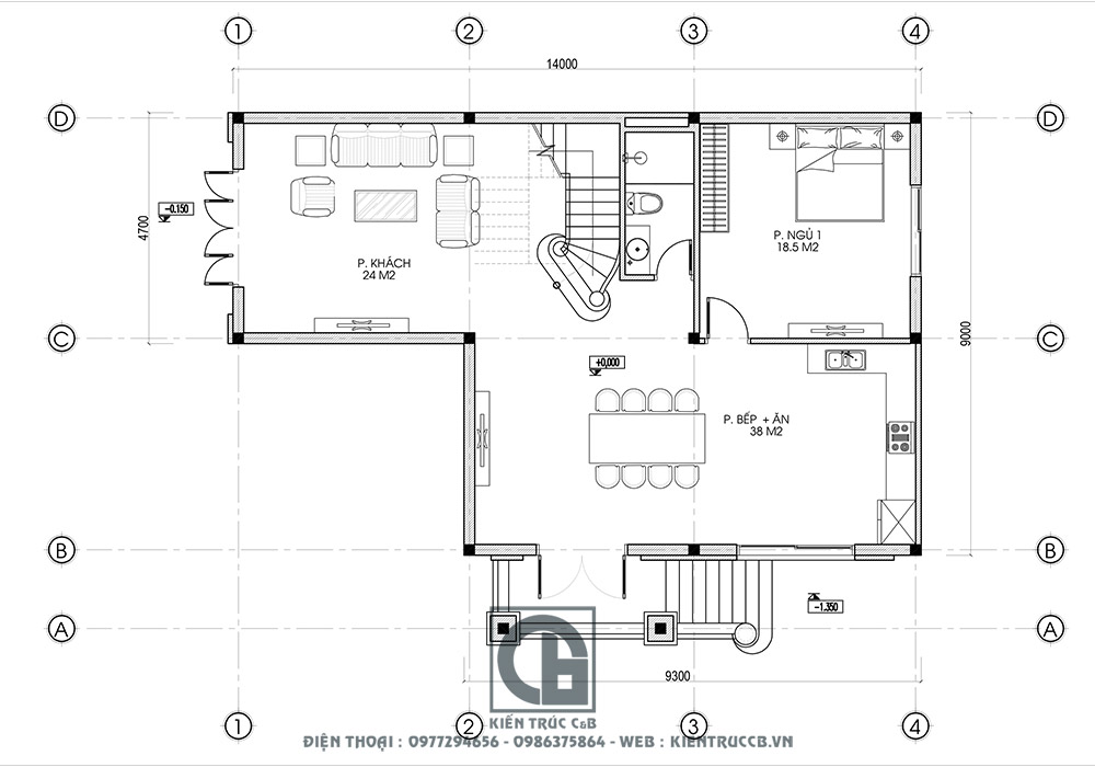 Thiết kế biệt thự 2 tầng đẹp