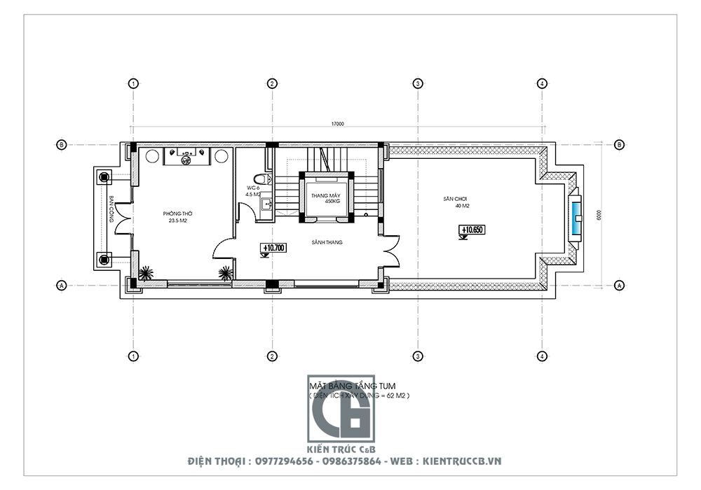 mẫu thiết kế biệt thự 3 tầng 1 tum tân cổ điển