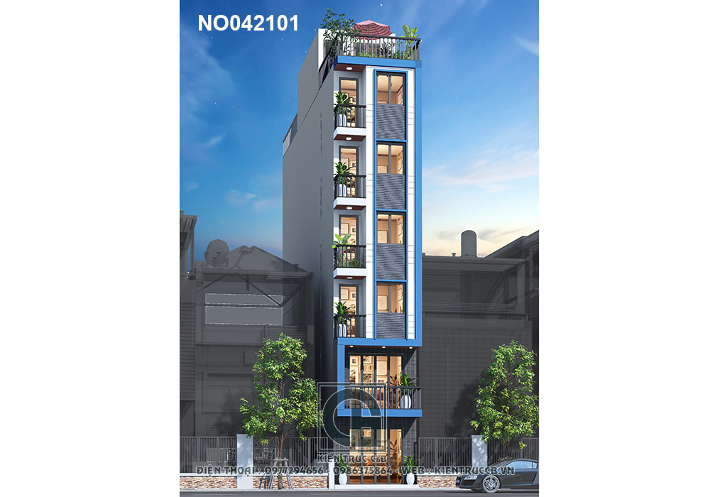 thiết kế nhà ống 3 tầng hiện đại