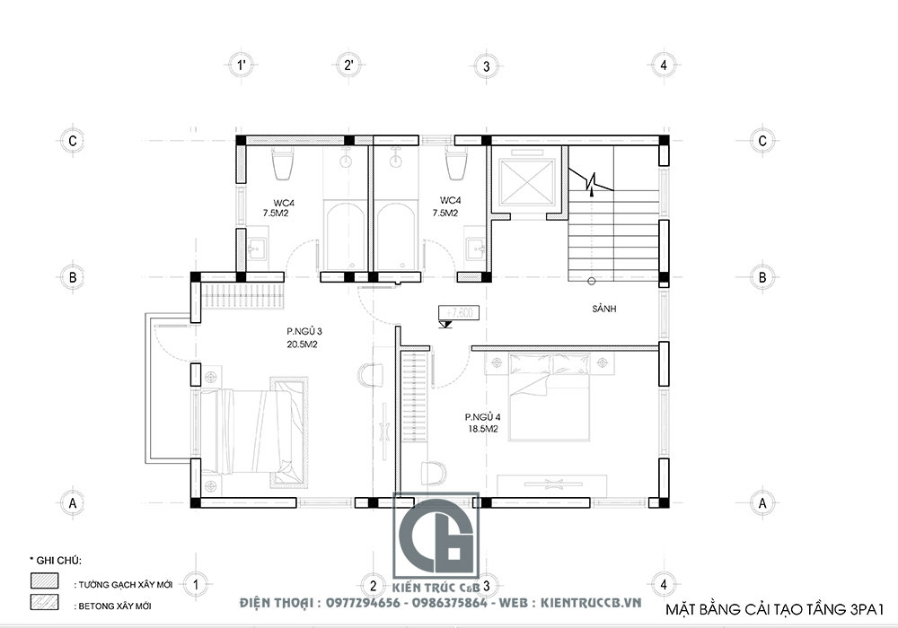 thiết kế nhà ống đẹp 3 tầng 1 tum